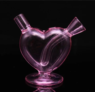 Purple Glass Heart Bong