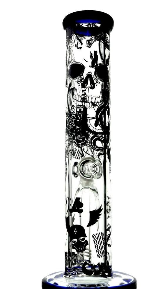 Skull Graphics Bong black