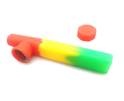 (Free) Multi - Colored Smoke Silicon Promo Pipe (Free Just Pay Shipping) Rocky Green King