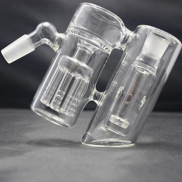 14mm or 18mm joint Showerhead to Tree Perc Double Chamber Ash Catcher for Glass Bongs Glass bubbler Water Pipes For optimal filtration
