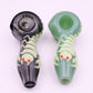 High Quality 4 Inch Glow In The Dark Glass Spoon Pipes Portable Smoking Pipes Tobacco Pipes Smoking Accessories
