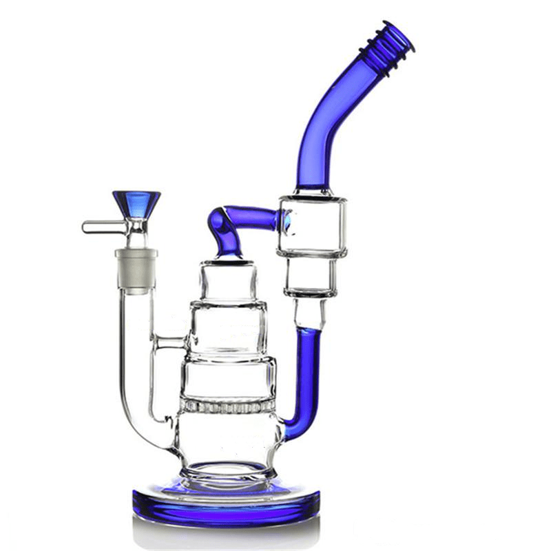 10in Honeycomb Bong with Recycler