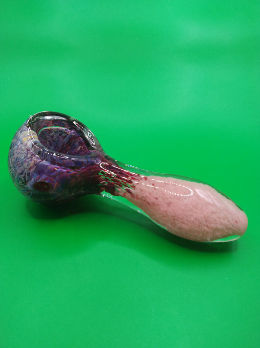 4" Pink & Purple Glass Hand Pipe (Spoon)