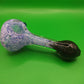 4" Blue and Black Spot Glass Hand Pipe (Spoon)