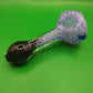 4" Blue and Black Spot Glass Hand Pipe (Spoon)