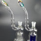10.8 Inches Colorful Bong 10.5 inches Glass Bong with 8 Arm Thick Recycler Bubbler Oil Rigs 14.5mm Glass bowl