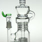 green Newest Recycler vapor rig scientific bongs 11 inches glass bongs water pipe Pulse bongs glass dabrigs glass waterpipe barrel incycler