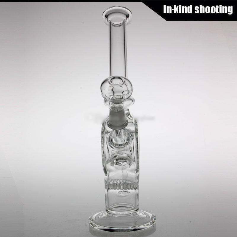 new Diamond Glass - Incycler Oil Rigs Recycler honeycomb pipes bong two function bongs bubbler glass water pipes heady dab rig pipe burner