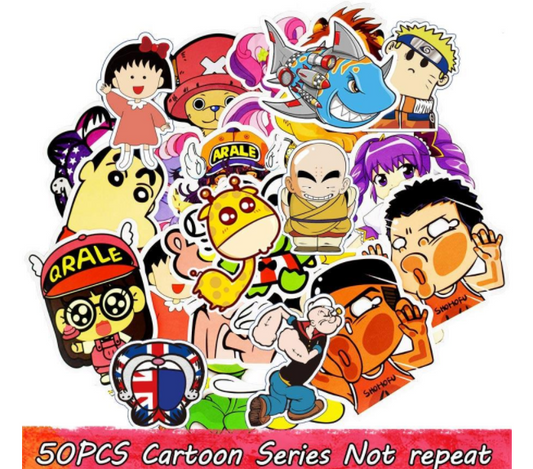 50 Piece Cartoon Bong Stickers