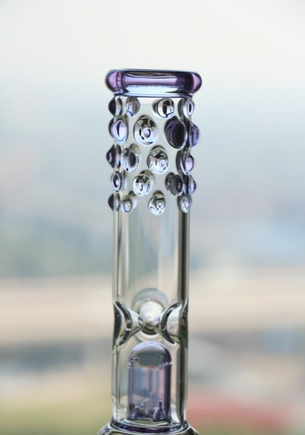 Lavender Purple Glass Water Smoking Bings Straight With Recyler Pipes Oil Rigs 2015 Newesr Free Shipping GlASS BONGS