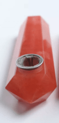 Red Quartz Crystal Pipe