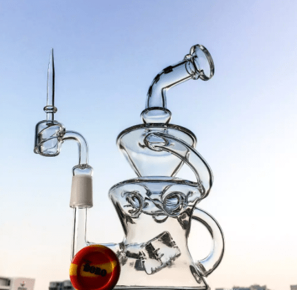 9.5 in glass recycler for concentrates