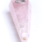 Long Rose Quartz Crystal Pipe